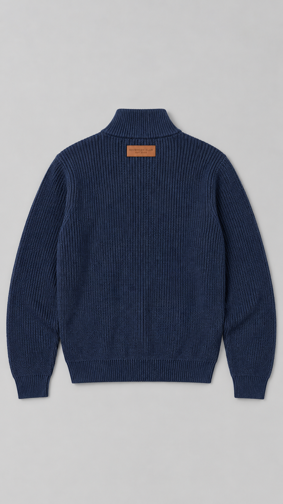 The Signature Navy Full-Zip Knit