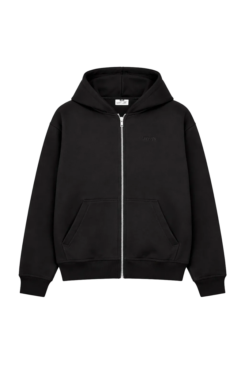 The Signature Everyday Noir Zip-Up Hoodie