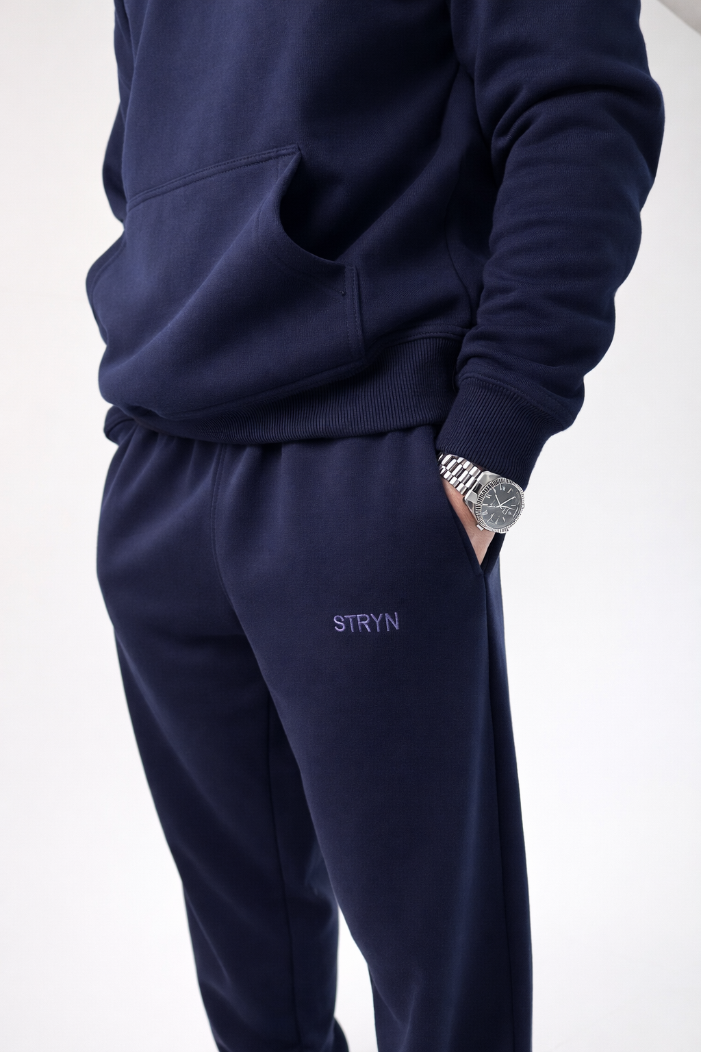 The Signature Everyday Navy Cuffed Jogger