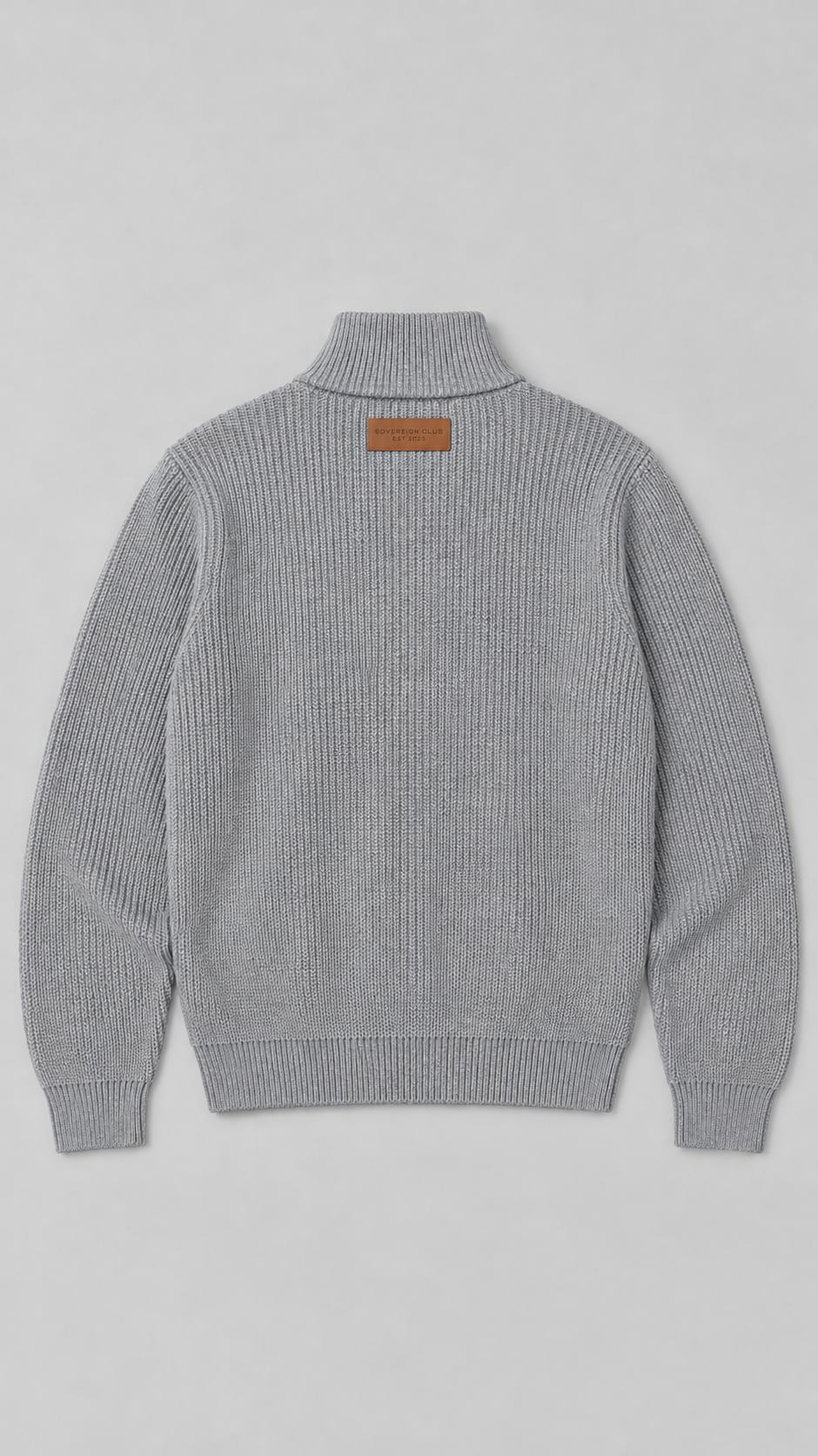 The Stone Grey Full-Zip Knit
