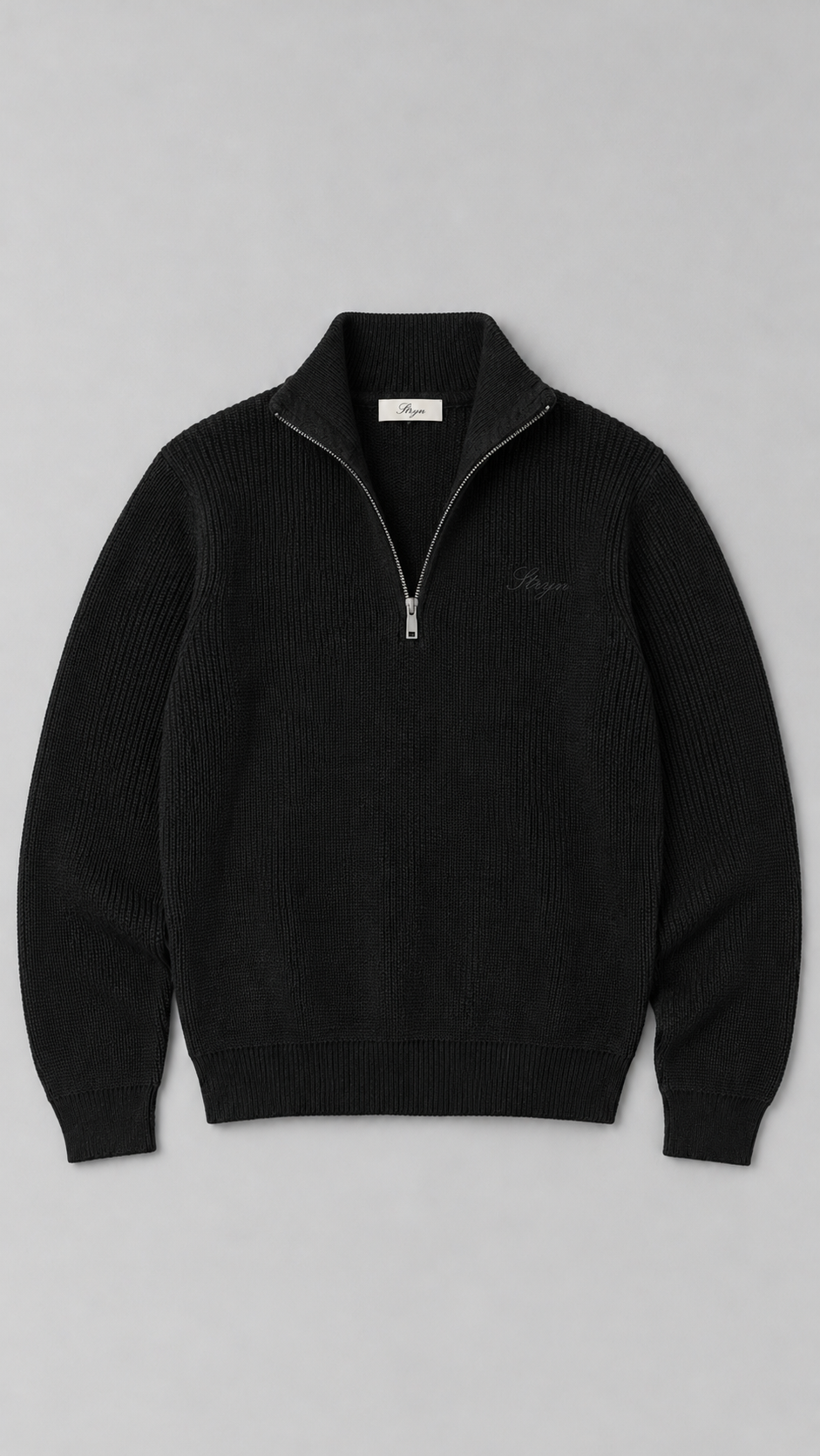 The Noir Quarter-Zip Knit