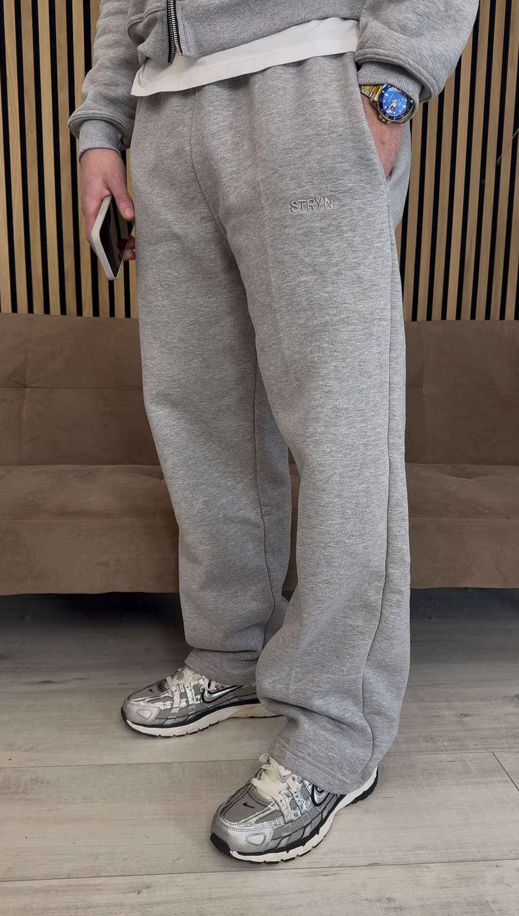 The Signature Everyday Grey Uncuffed Joggers