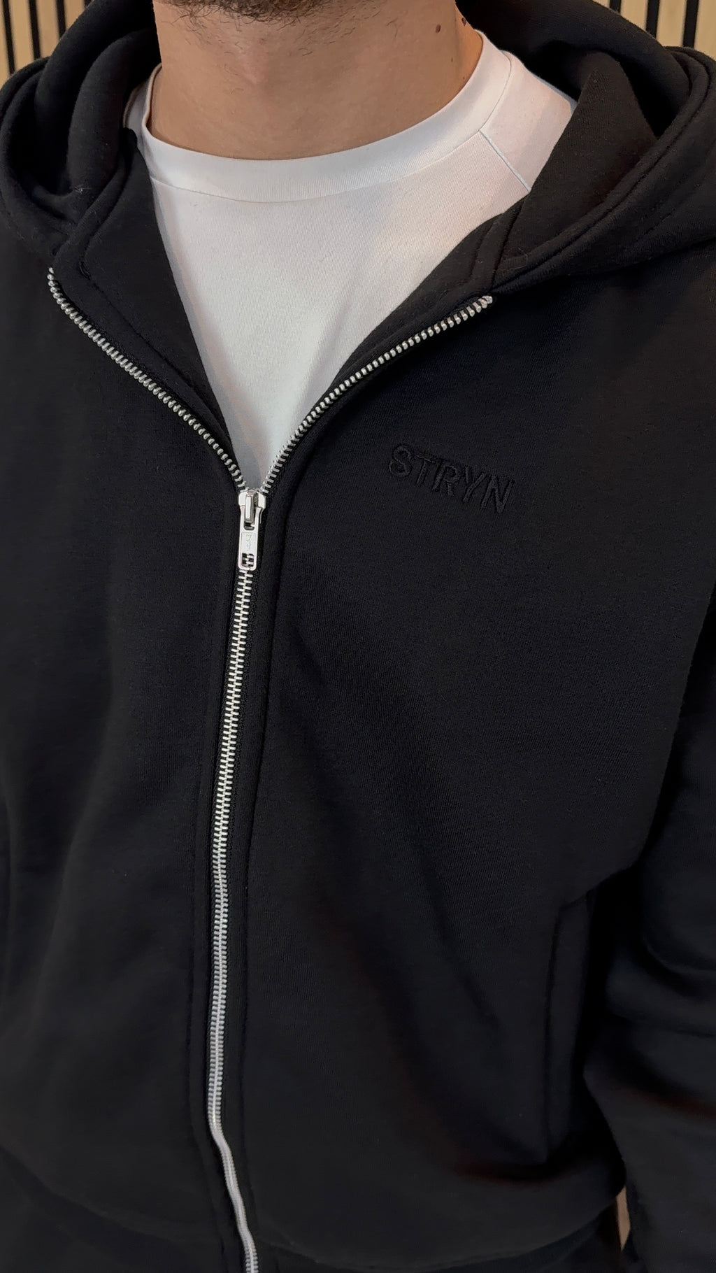 The Signature Everyday Noir Zip-Up Hoodie