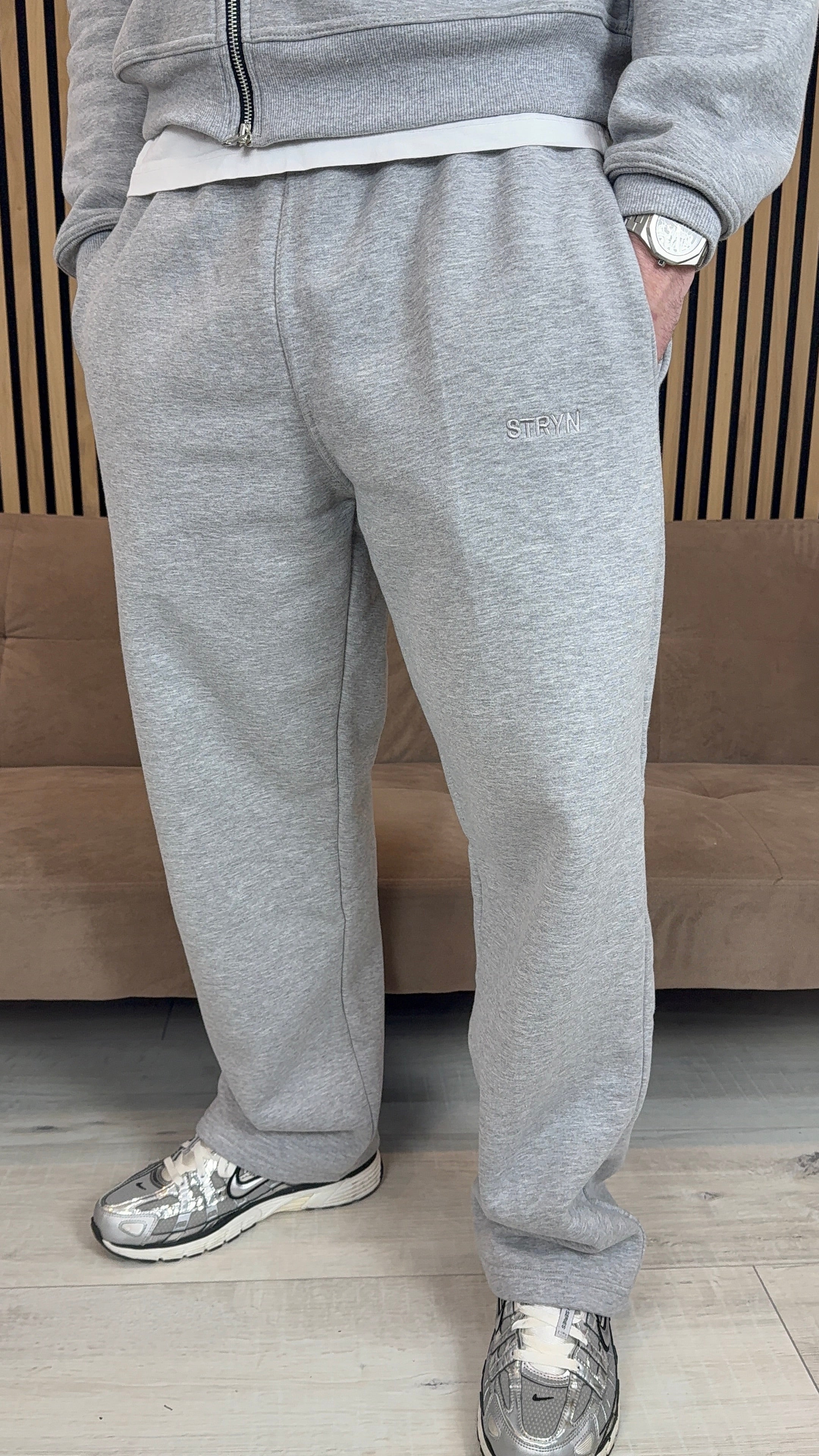 The Signature Everyday Grey Uncuffed Joggers