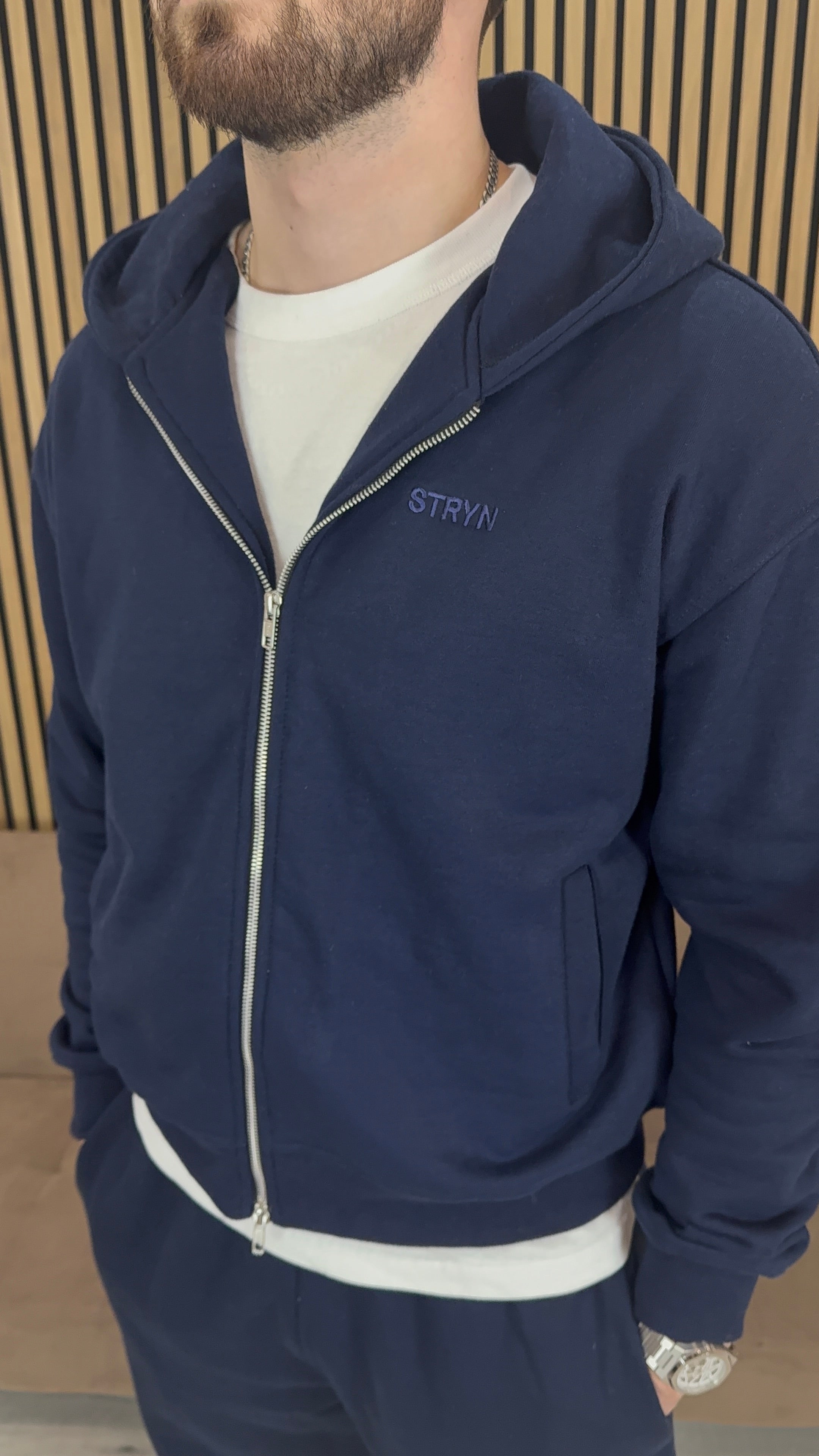 The Signature Everyday Navy Zip-Up Hoodie