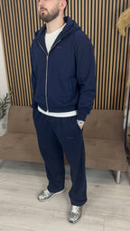 The Signature Everyday Navy Uncuffed Joggers