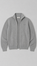 The Stone Grey Full-Zip Knit