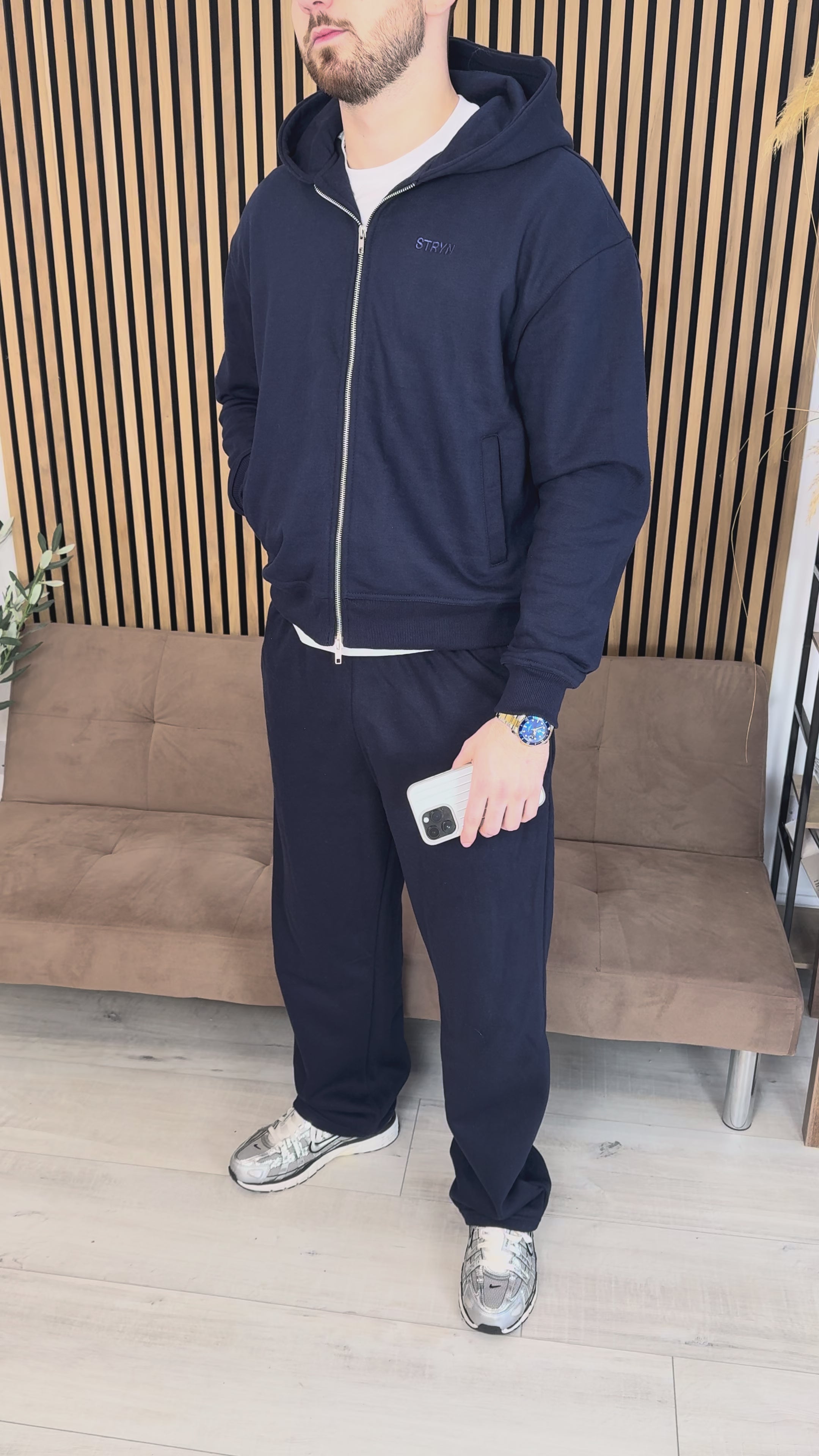 The Signature Everyday Navy Uncuffed Joggers